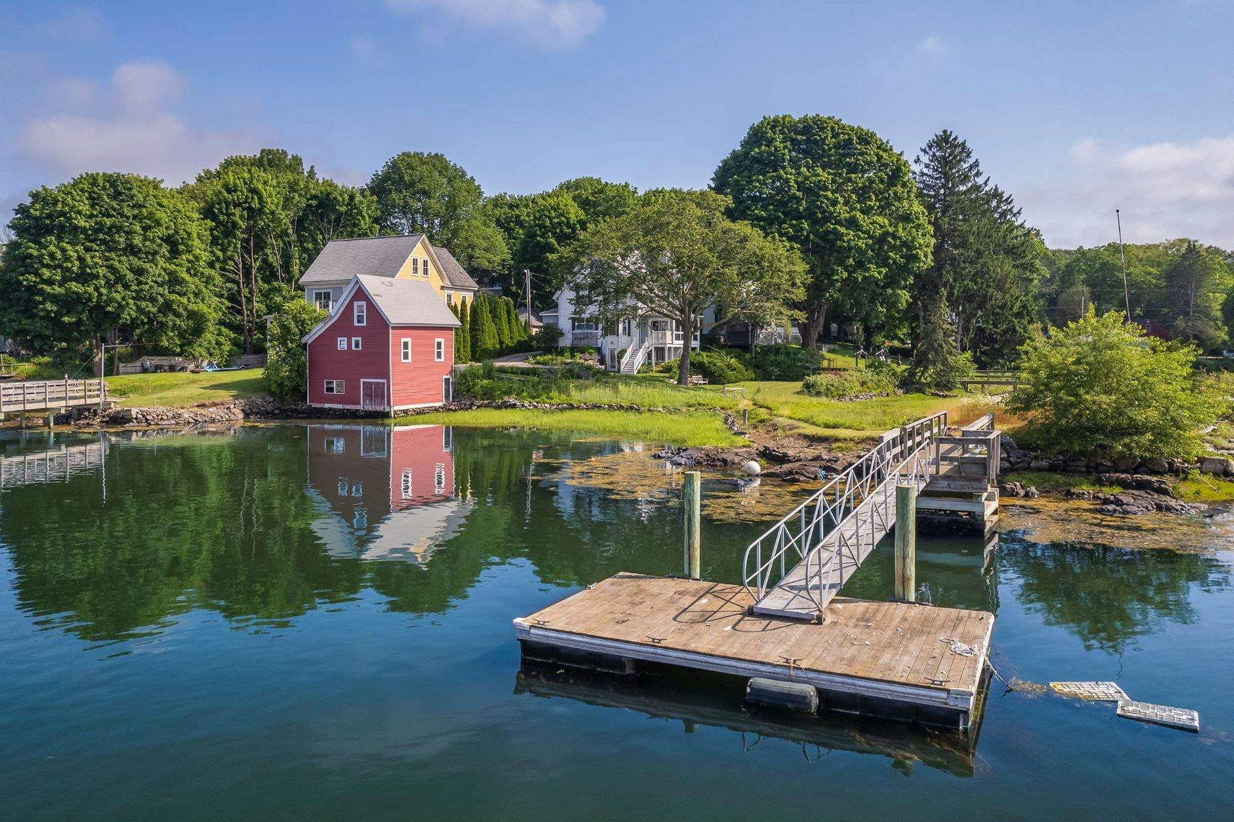 Single Family Homes for Sale at Waterfront New Englander with Private Dock 7 Rose Lane, Kittery, ME 03904