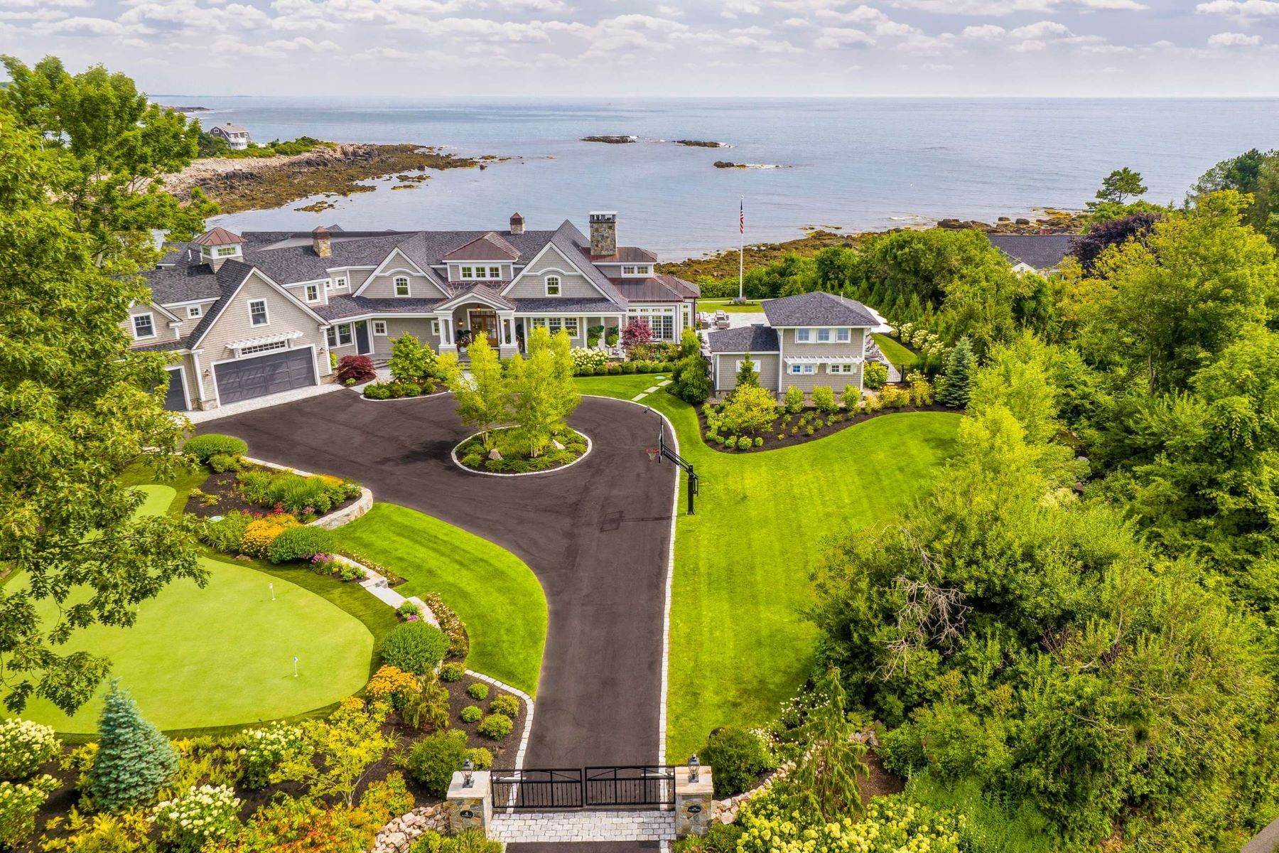Single Family Homes for Sale at Extraordinary Oceanfront Estate in Cape Neddick 4 Bayberry Lane, York, ME 03902